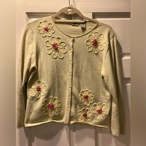 vintage HWR, Anthropologie cardigan, sz.L ( M? see measurements)